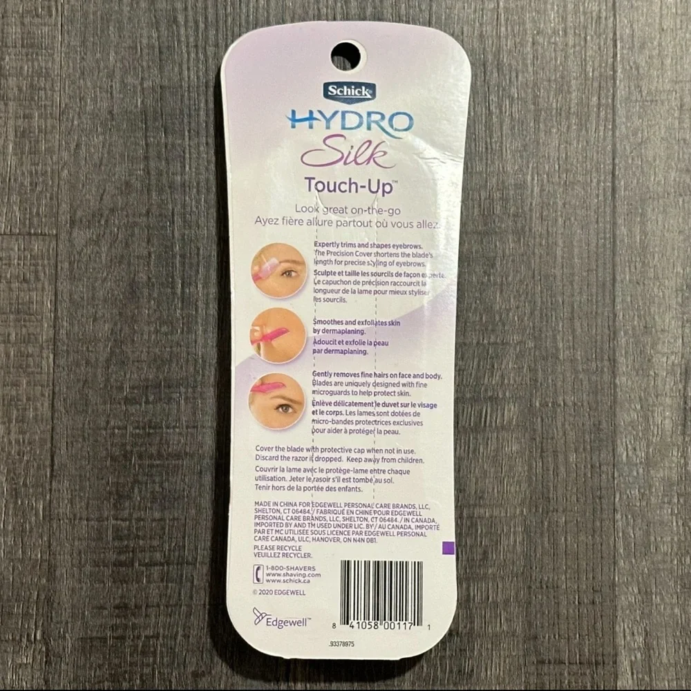 💞 New 3-Pack Schick Hydro Silk Touch-Up Multipurpose Brow & Face Razors